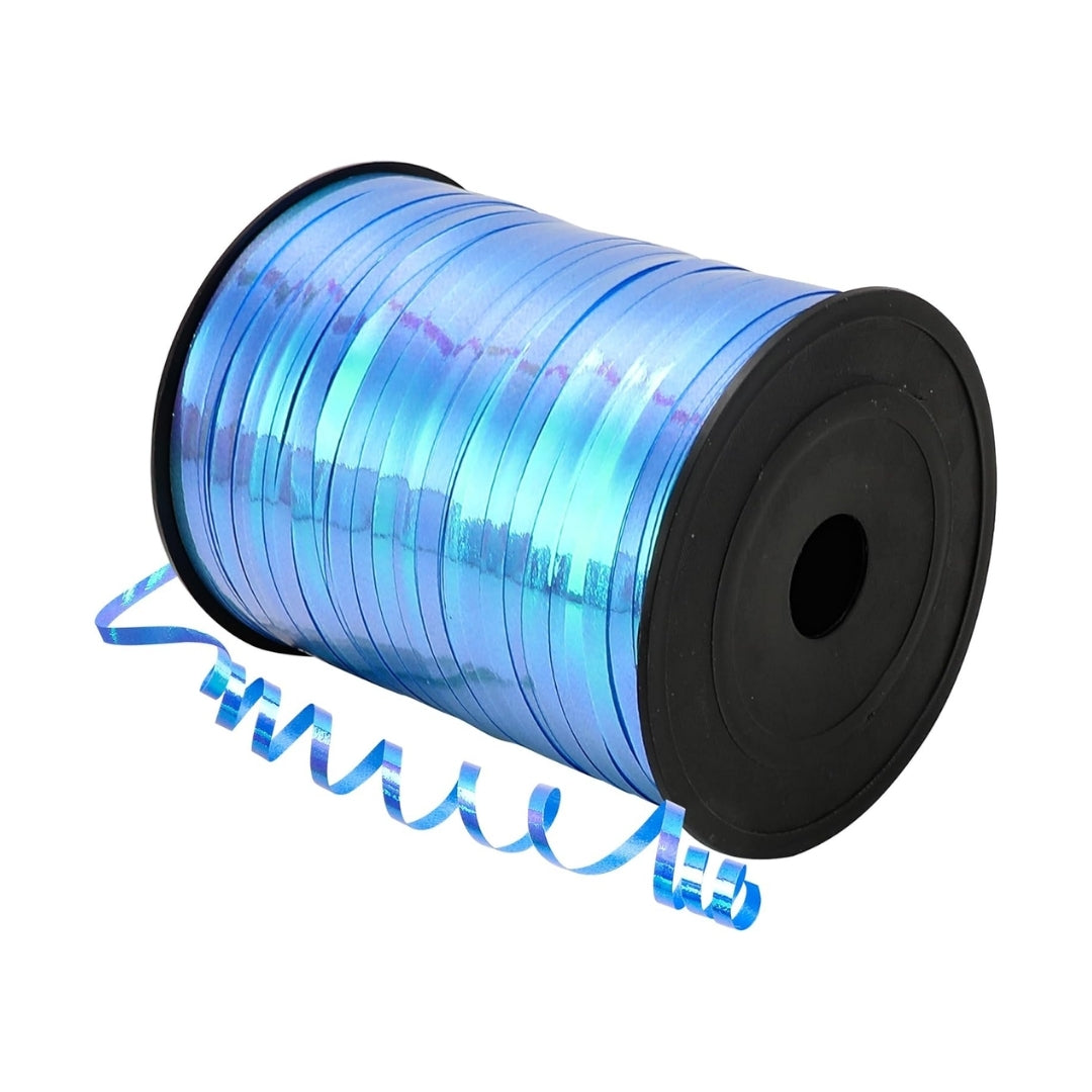 Iridescent Blue Balloon Tying Ribbon Roll - 1PC