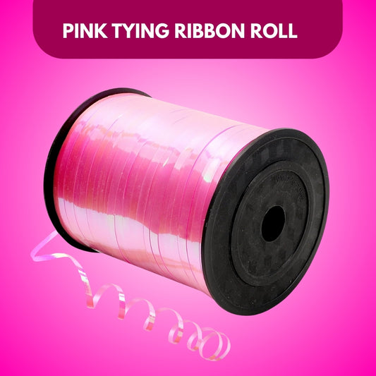 Iridescent Pink Balloon Tying Ribbon Roll - 1PC