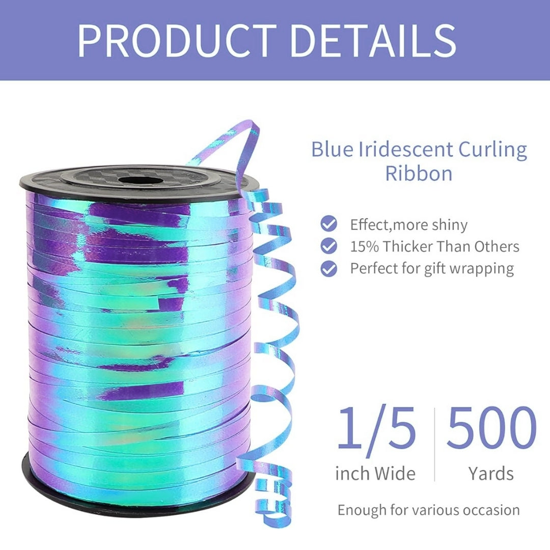 Iridescent Purple Balloon Tying Ribbon Roll - 1PC