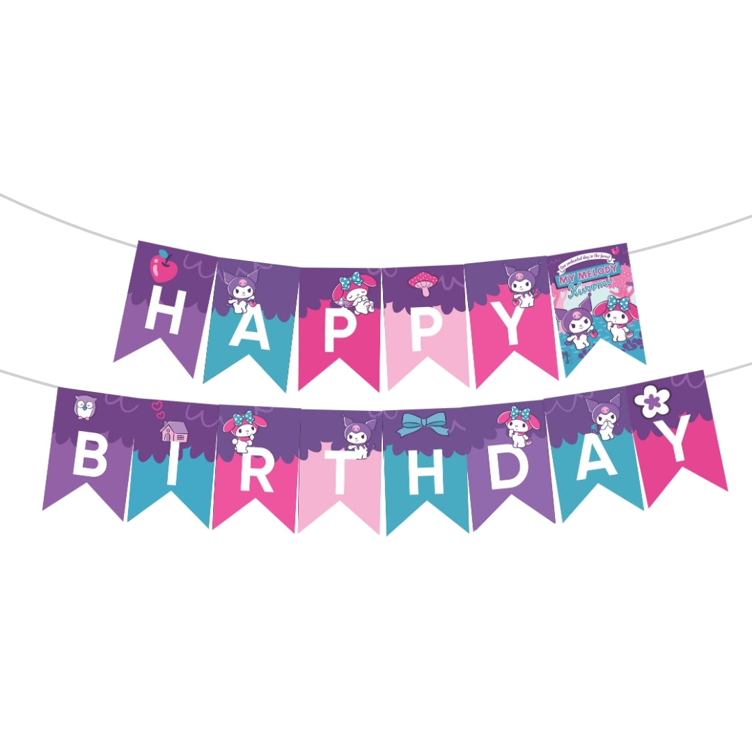 Kuromi Party Tableware & Decoration Combo Set - 51PC