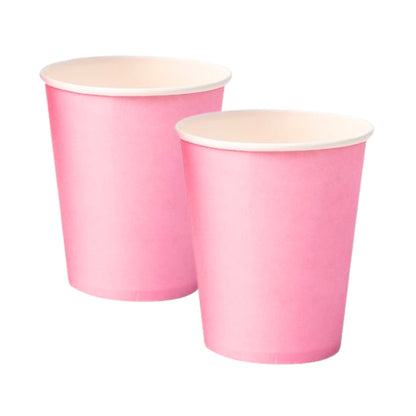 Pink Solid Paper Cups 350ML-10PC