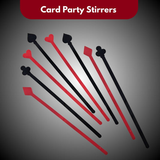 Card Pary Drink Stirrers - 8PC
