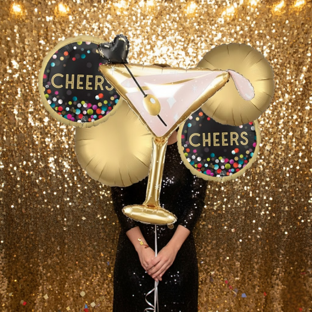 Cheers Cocktail Glass Balloon Set - 5PC