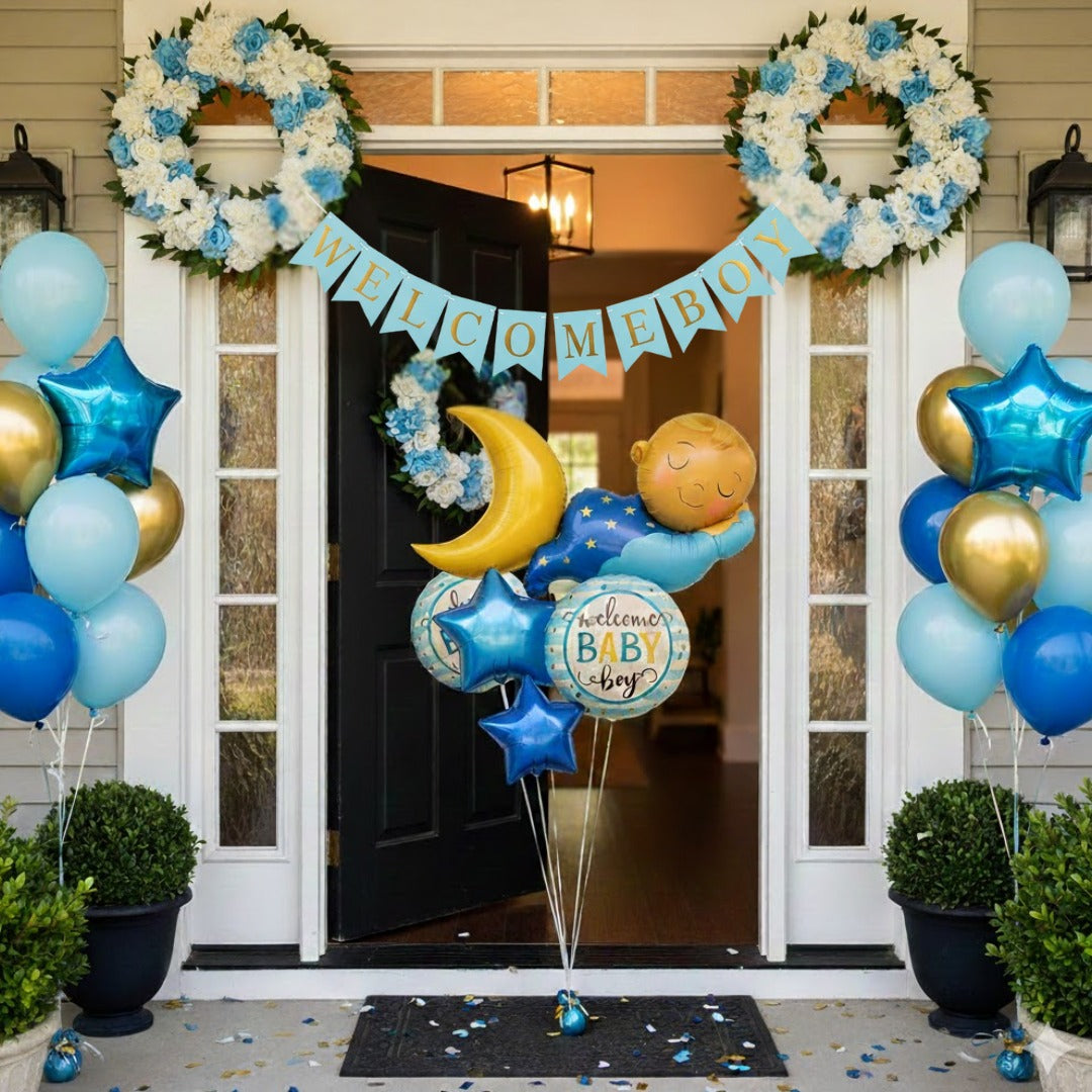 Welcome Baby Boy Balloon Set - 6PC