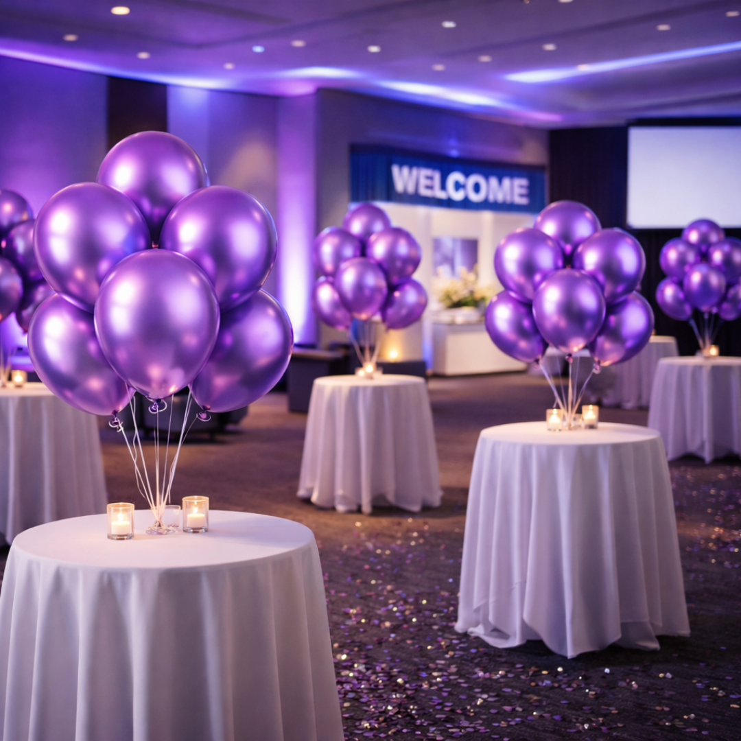 Chrome Purple Balloons 12 inches - 10PC