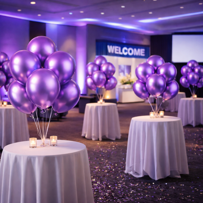 Chrome Purple Balloons 12 inches - 10PC