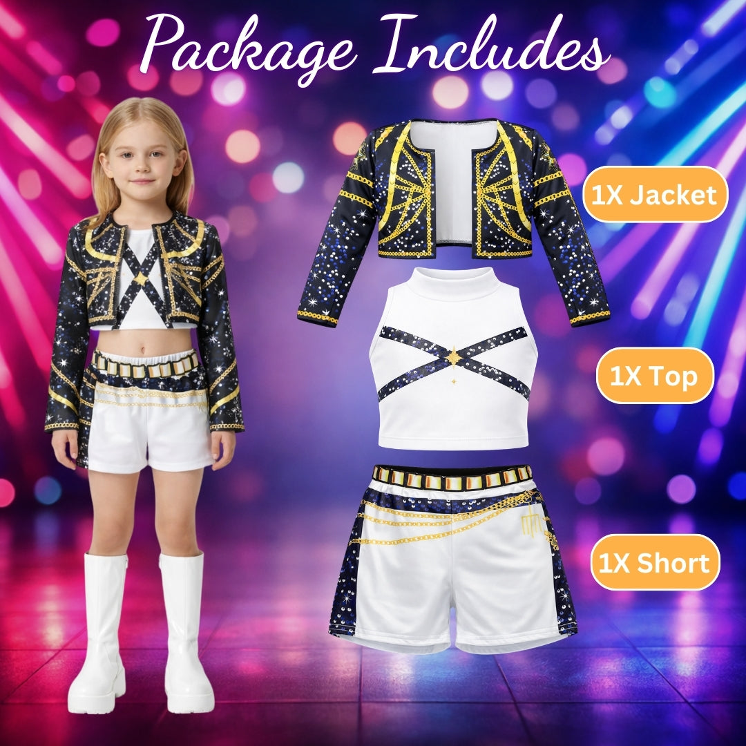 Rumi Black and White K-POP Costume - Size S