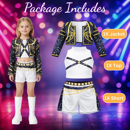 Rumi Black and White K-POP Costume - Size S