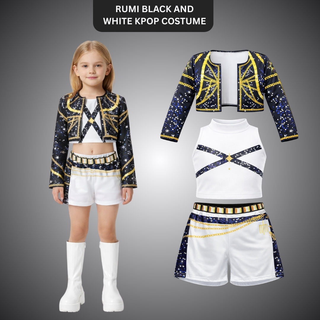 Rumi Black and White K-POP Costume - Size S