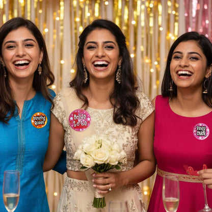 Bachelorette Bridal Shower Badges Set - 8PC