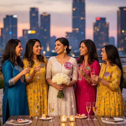 Bachelorette Bridal Shower Badges Set - 8PC