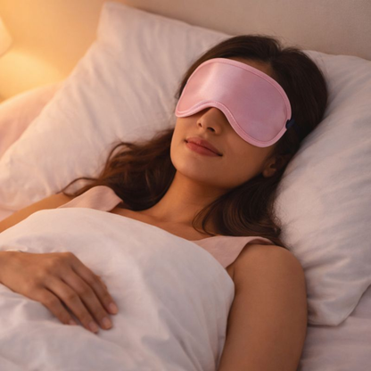 Pink Satin Blindfold Eye Mask