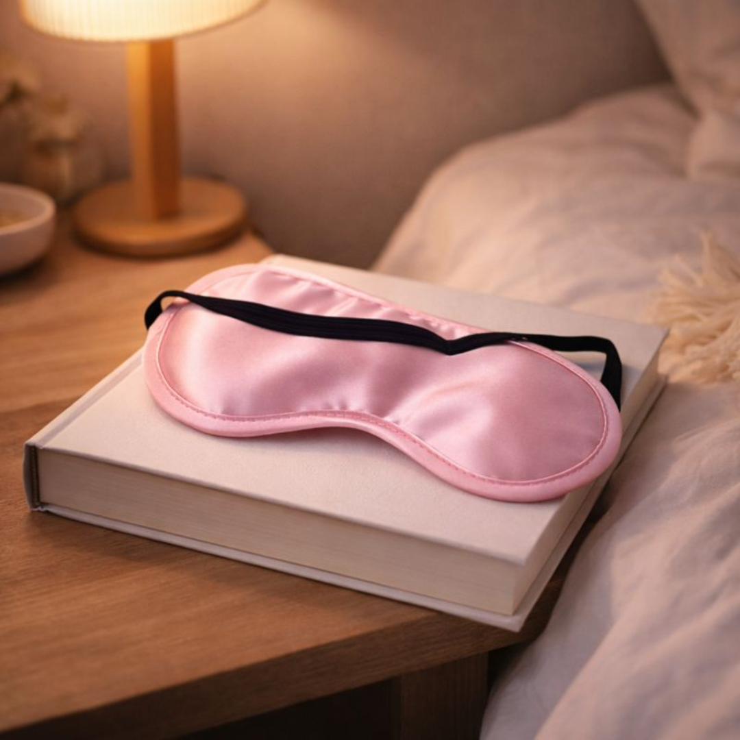 Pink Satin Blindfold Eye Mask