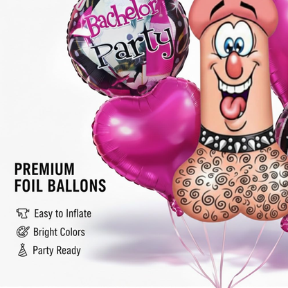 Willy Shape Foil Balloon Set of 5