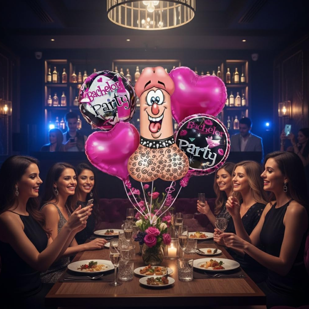 Willy Shape Foil Balloon Set of 5