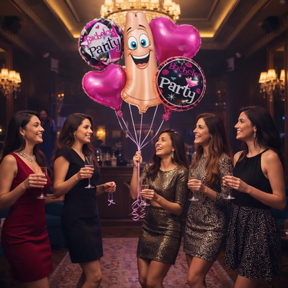 Smiling Condom Shape Foil Balloon Set of 5