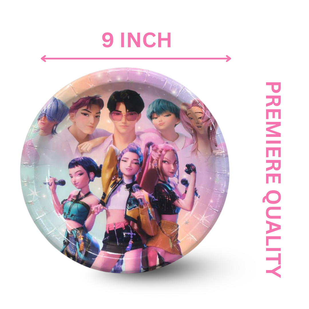 K-POP Demon Hunters Paper Plates - 8PC