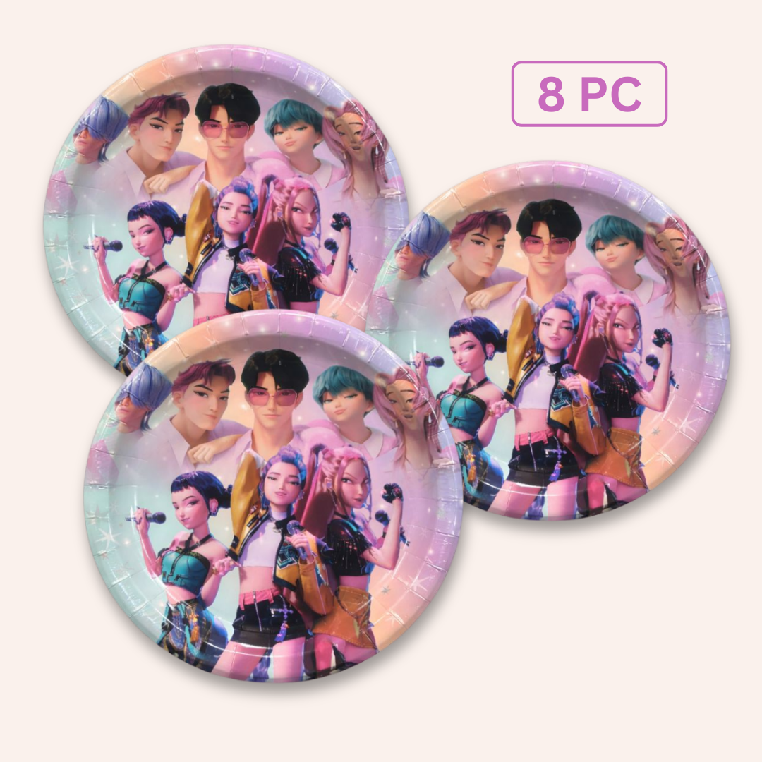 K-POP Demon Hunters Paper Plates - 8PC