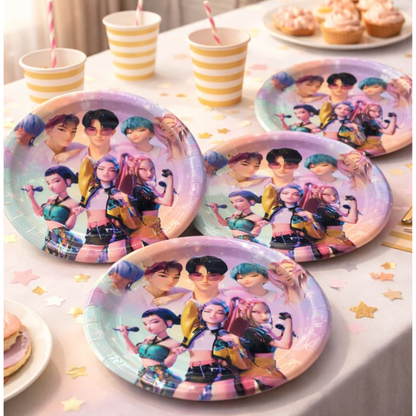 K-POP Demon Hunters Paper Plates - 8PC