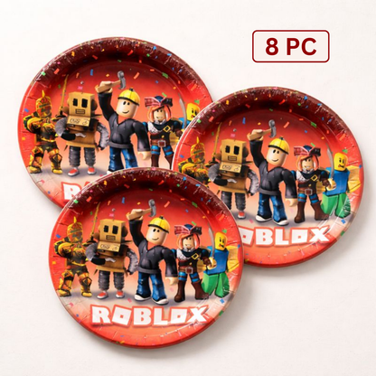 Roblox Theme Birthday Paper Plates - 8PC