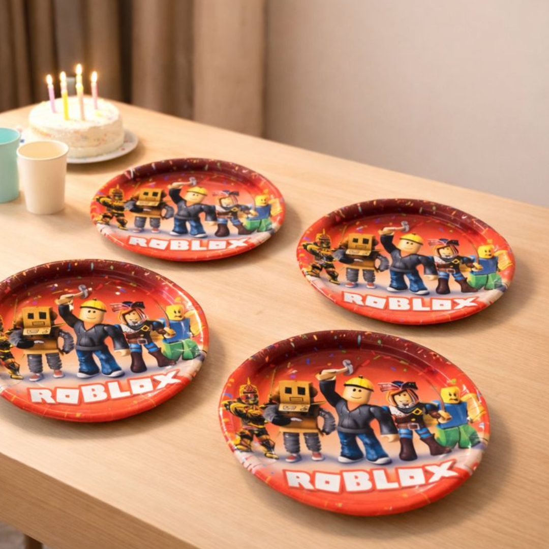 Roblox Theme Birthday Paper Plates - 8PC