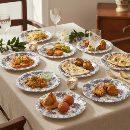 Floral Print Starter Paper Plates 9 inches - 8PC