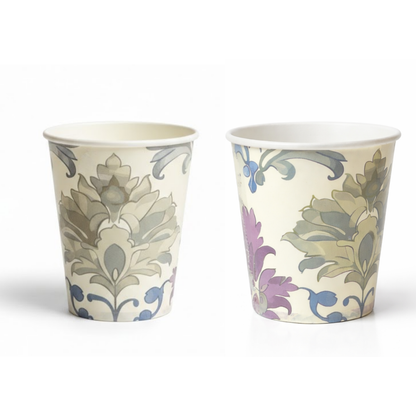 Floral Print Paper Cups 350 ML - 10PC