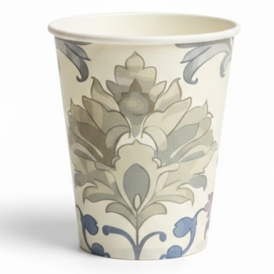 Floral Print Paper Cups 350 ML - 10PC