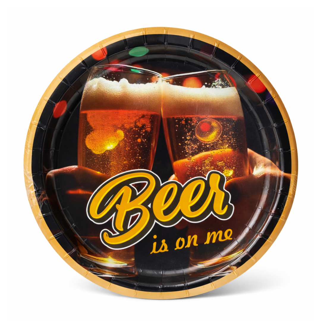 Beer is on Me Paper Plates 9 inches - 8PC