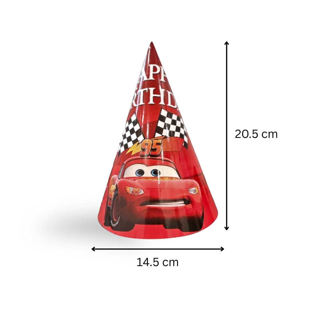 Racing Car Theme Birthday Caps - 8PC