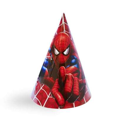 Superhero Theme Birthday Caps - 8PC