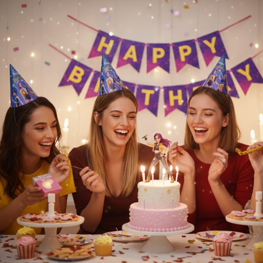 KPOP Theme Birthday Caps - 8PC