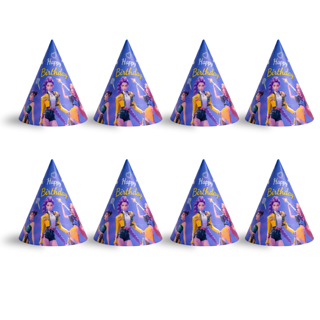 KPOP Theme Birthday Caps - 8PC