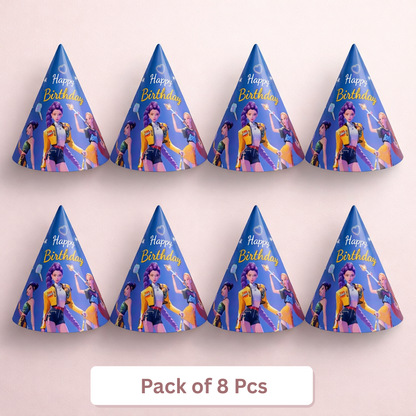 KPOP Theme Birthday Caps - 8PC