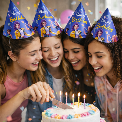 KPOP Theme Birthday Caps - 8PC