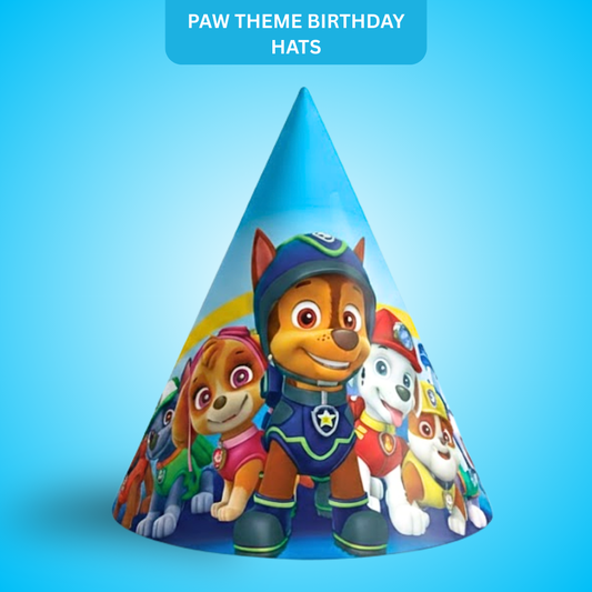 Paw Patrol Theme Birthday Caps - 8PC