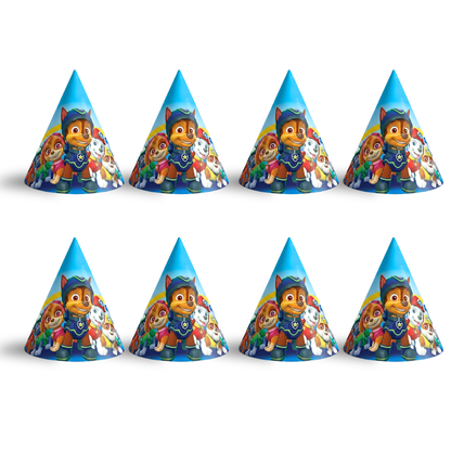 Paw Patrol Theme Birthday Caps - 8PC