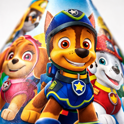 Paw Patrol Theme Birthday Caps - 8PC