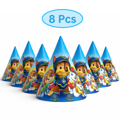 Paw Patrol Theme Birthday Caps - 8PC