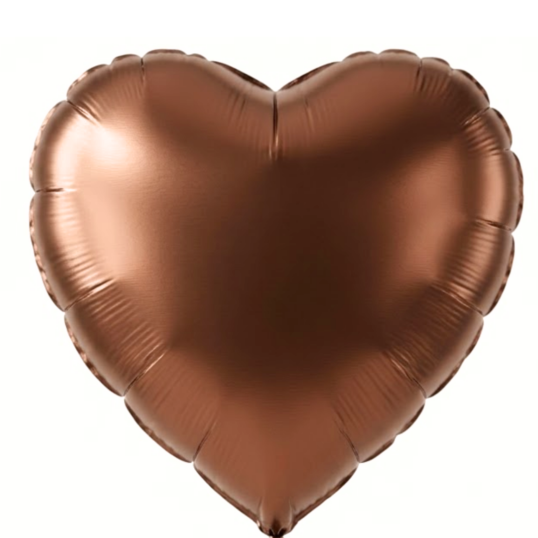 Copper Color Heart Shaped Balloon - 1PC