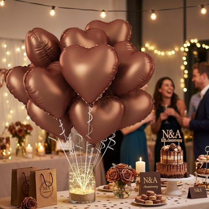 Copper Color Heart Shaped Balloon - 1PC