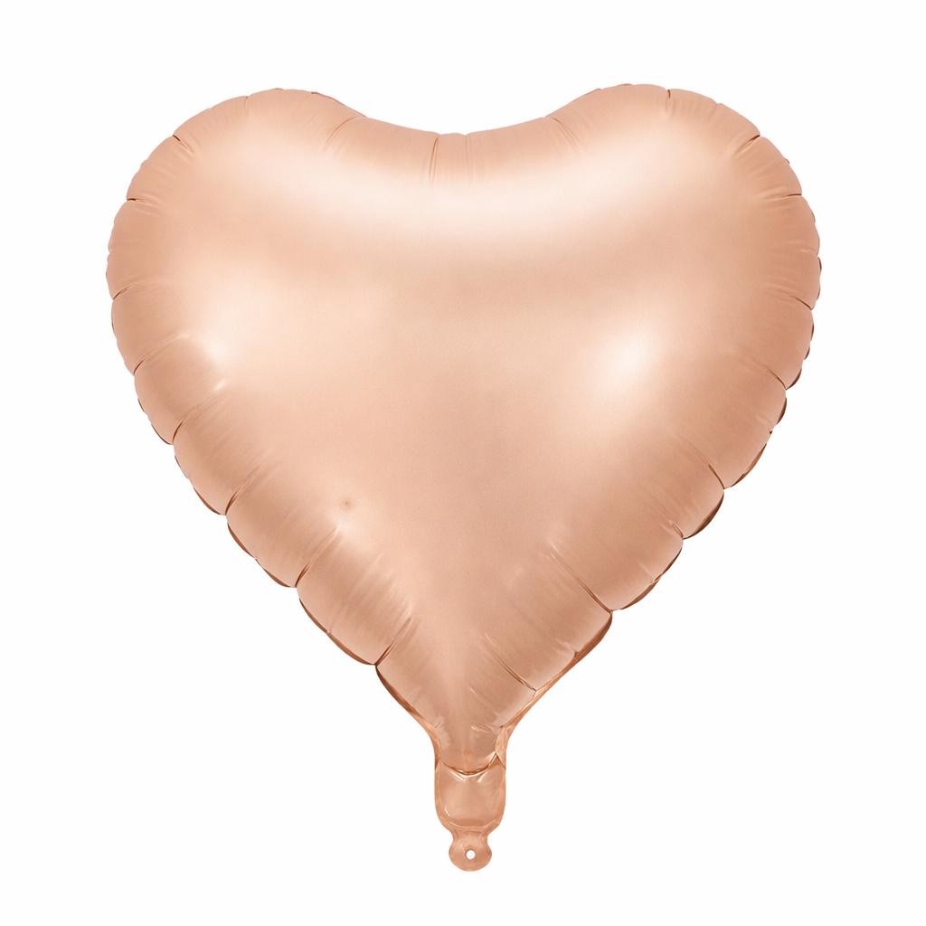 Apricot Heart Shaped Foil Balloon 1 Pc | Pastel Matte Finish Balloon | Romantic Decoration for Valentine, Anniversary & Proposal