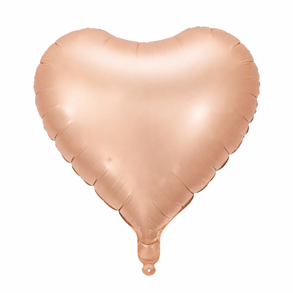 Apricot Heart Shaped Foil Balloon 1 Pc | Pastel Matte Finish Balloon | Romantic Decoration for Valentine, Anniversary & Proposal