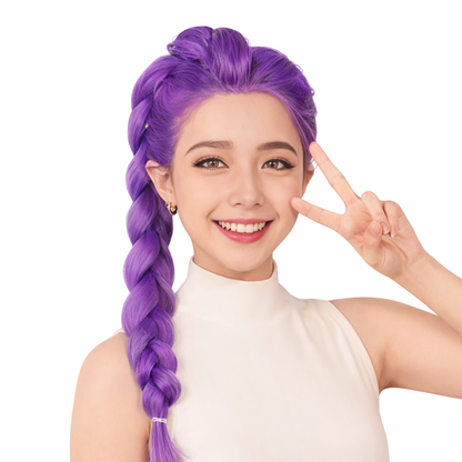 K-POP Rumi Purple Braided Wig