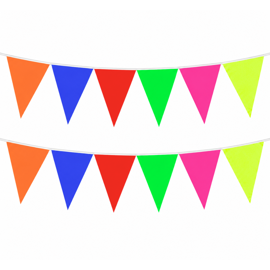 Neon UV Glow in the Dark Buntings - 9FT