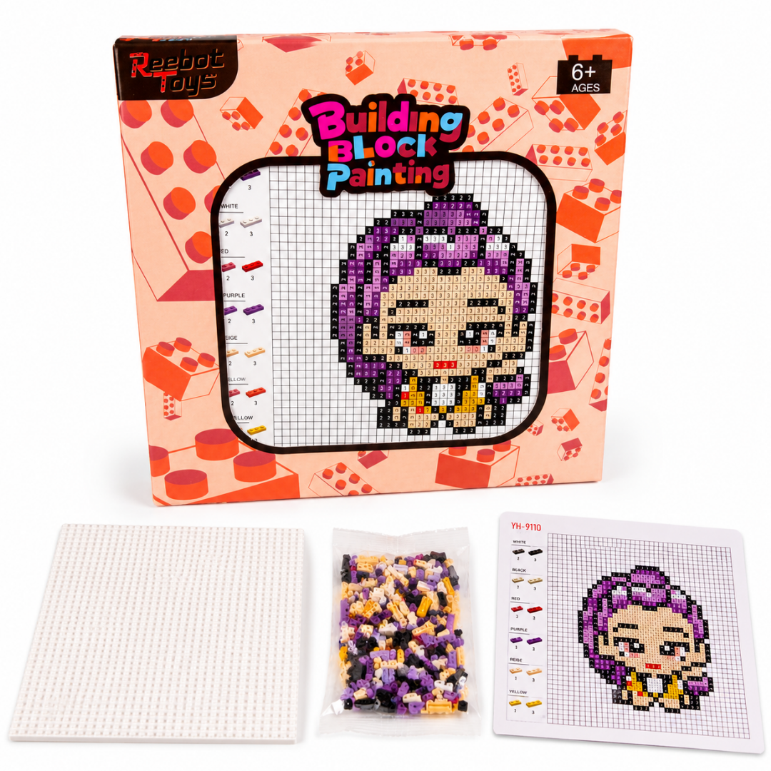 Wanna Party Korean Pop Theme Rumi DIY Mini Block Building Kit, Numbered Pixel Art Building Blocks Puzzle Set for Kids 6+ & Creative Craft Activity for Return Gifts