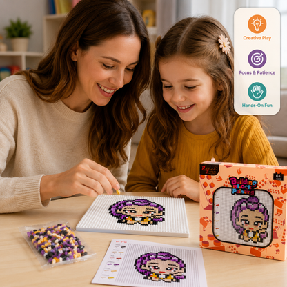 Wanna Party Korean Pop Theme Rumi DIY Mini Block Building Kit, Numbered Pixel Art Building Blocks Puzzle Set for Kids 6+ & Creative Craft Activity for Return Gifts