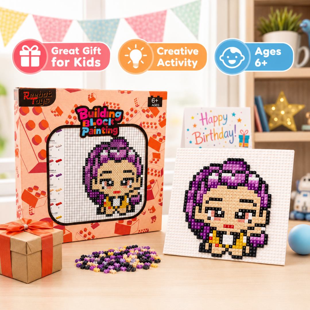 Wanna Party Korean Pop Theme Rumi DIY Mini Block Building Kit, Numbered Pixel Art Building Blocks Puzzle Set for Kids 6+ & Creative Craft Activity for Return Gifts