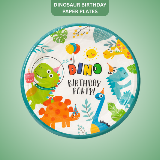 Dinosaur Birthday Paper Plates - 10PC