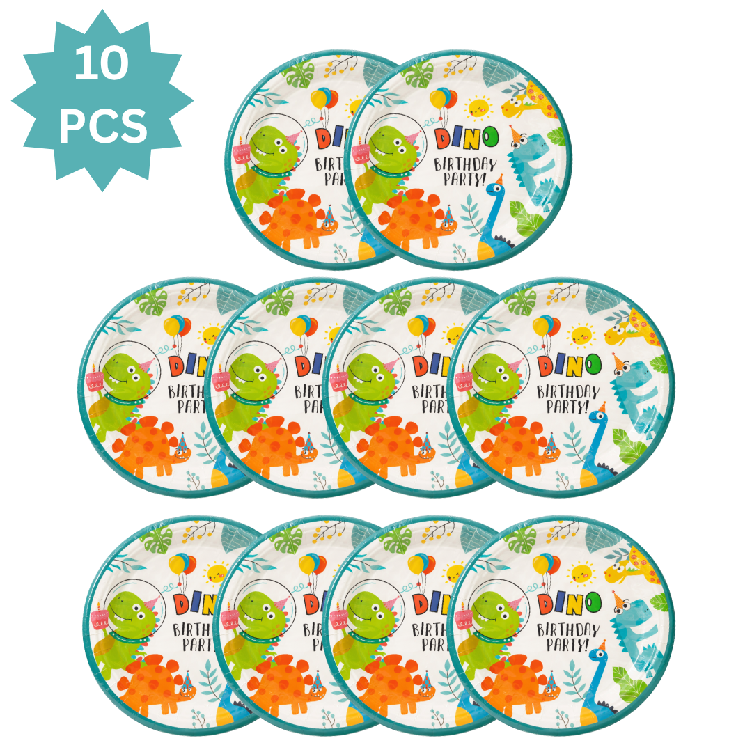 Dinosaur Birthday Paper Plates - 10PC